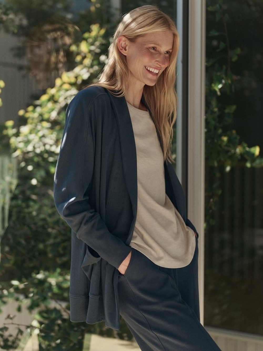 PACT Organic Airplane Wrap Cardigan Size M - Picture 6 of 15